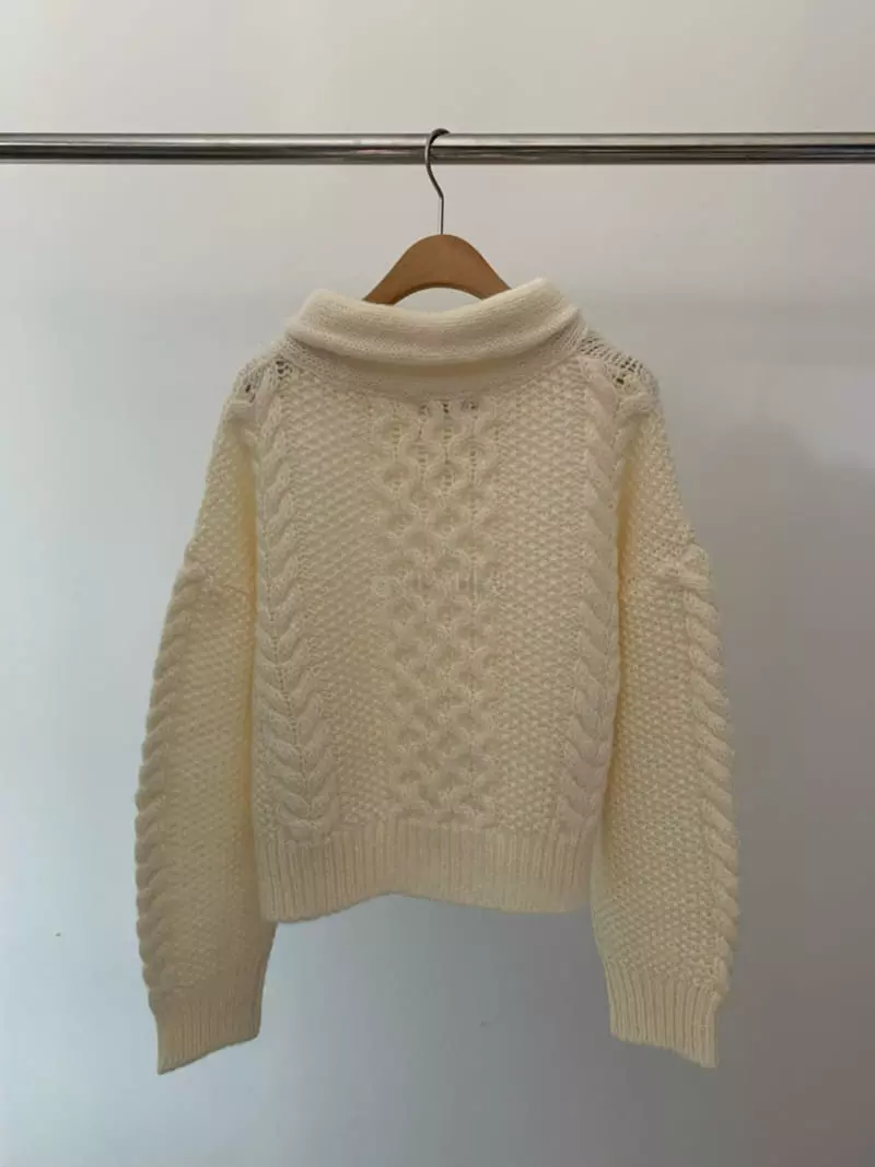 Amiment - Korean Women Fashion - #momslook - Berdi Shawl Knit Tee - 3