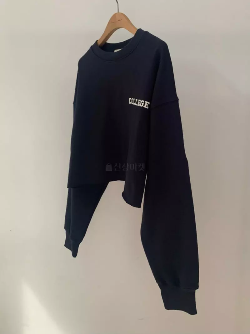 Amiment - Korean Women Fashion - #momslook - Collige Sweatshirt - 8