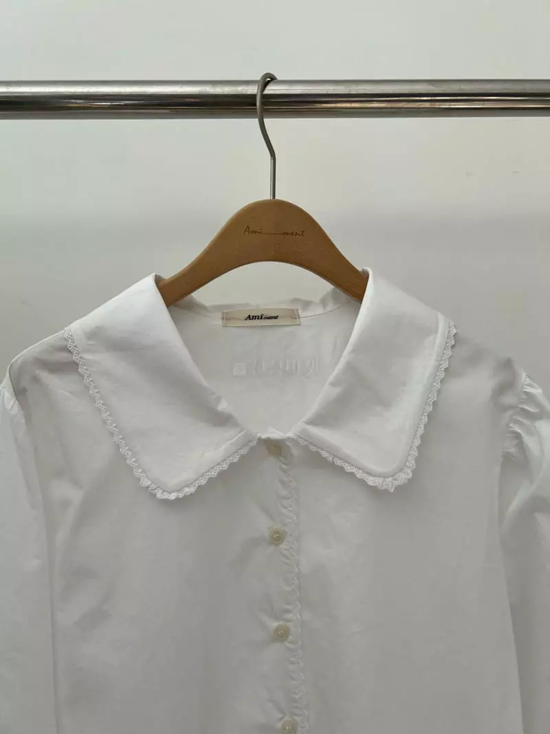 Amiment - Korean Women Fashion - #thatsdarling - Love Embroidery Blouse