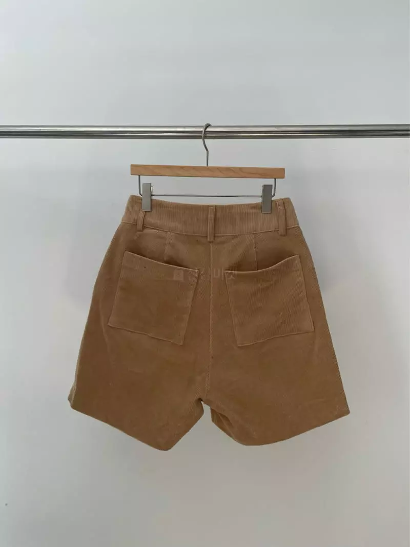 Amiment - Korean Women Fashion - #womensfashion - Coduroy Shorts - 10