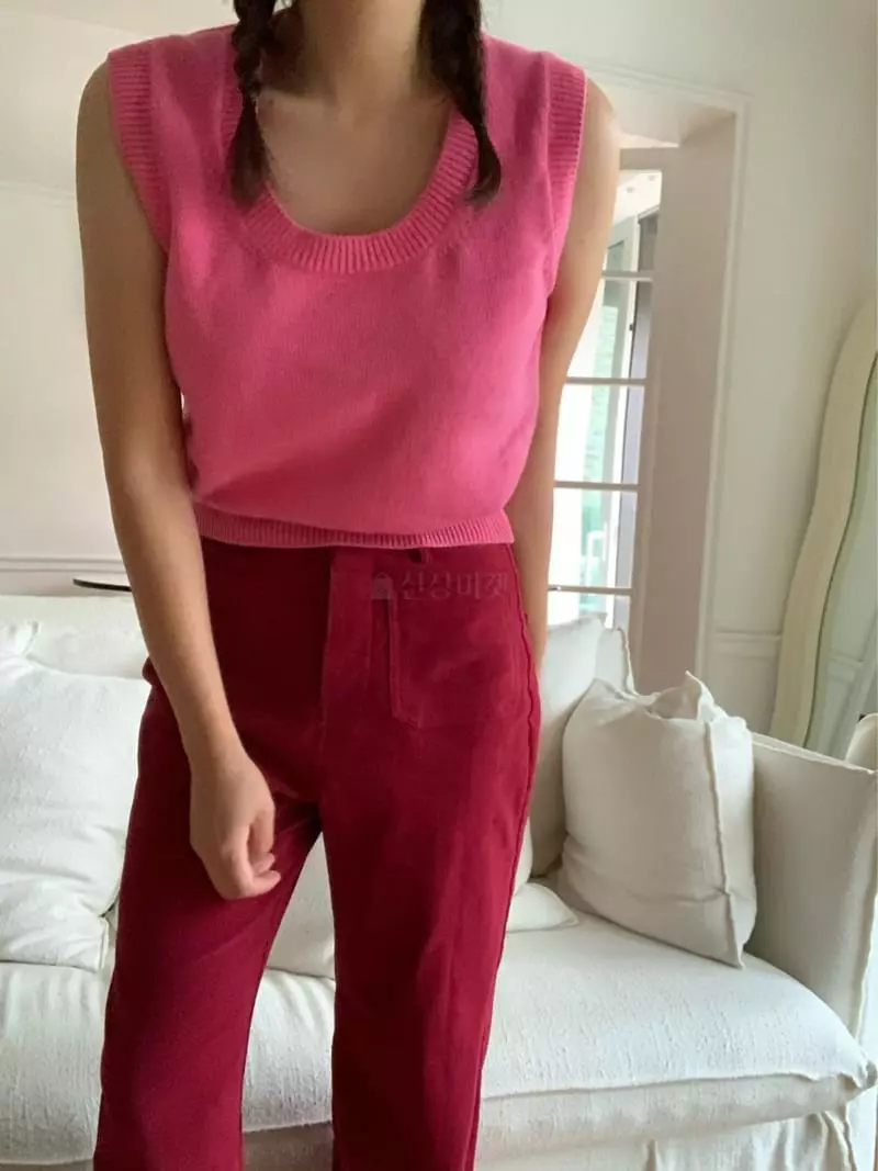 Amiment - Korean Women Fashion - #momslook - Wave Vest - 4