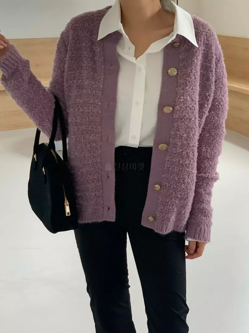 Amiment - Korean Women Fashion - #womensfashion - Alpaca Tiwd Cardigan - 2