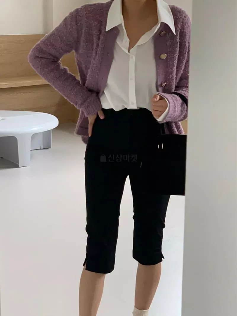 Amiment - Korean Women Fashion - #momslook - Alpaca Tiwd Cardigan - 4
