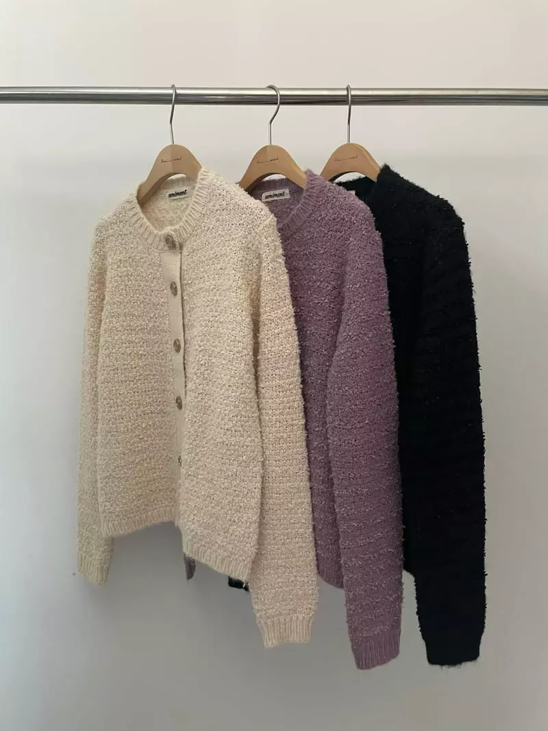 Amiment - Korean Women Fashion - #womensfashion - Alpaca Tiwd Cardigan - 6