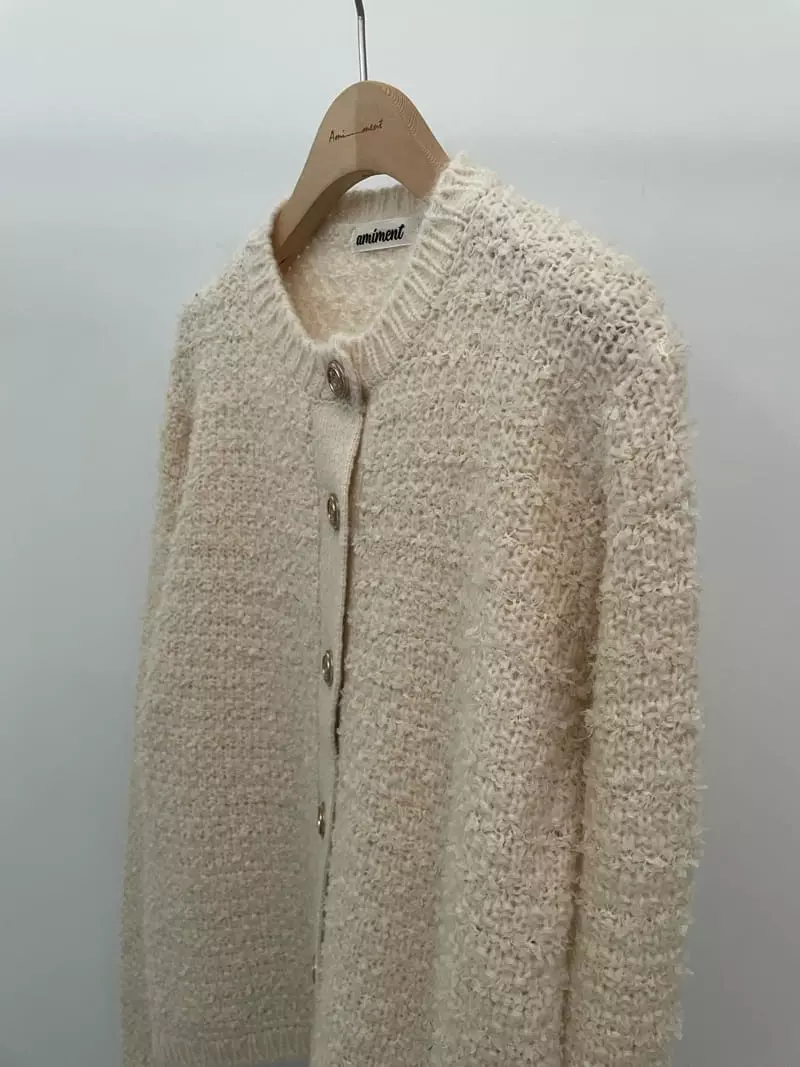Amiment - Korean Women Fashion - #womensfashion - Alpaca Tiwd Cardigan - 8