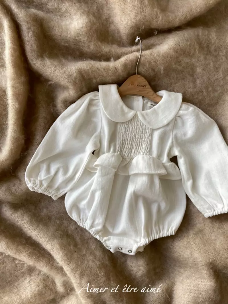 Anne Shirley - Korean Baby Fashion - #babyboutiqueclothing - Pure Smocked Collar Bodysuit