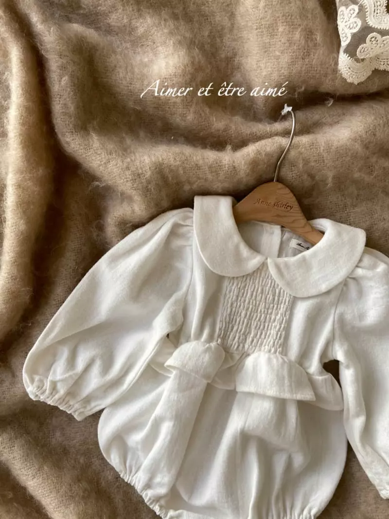 Anne Shirley - Korean Baby Fashion - #babyfashion - Pure Smocked Collar Bodysuit - 3