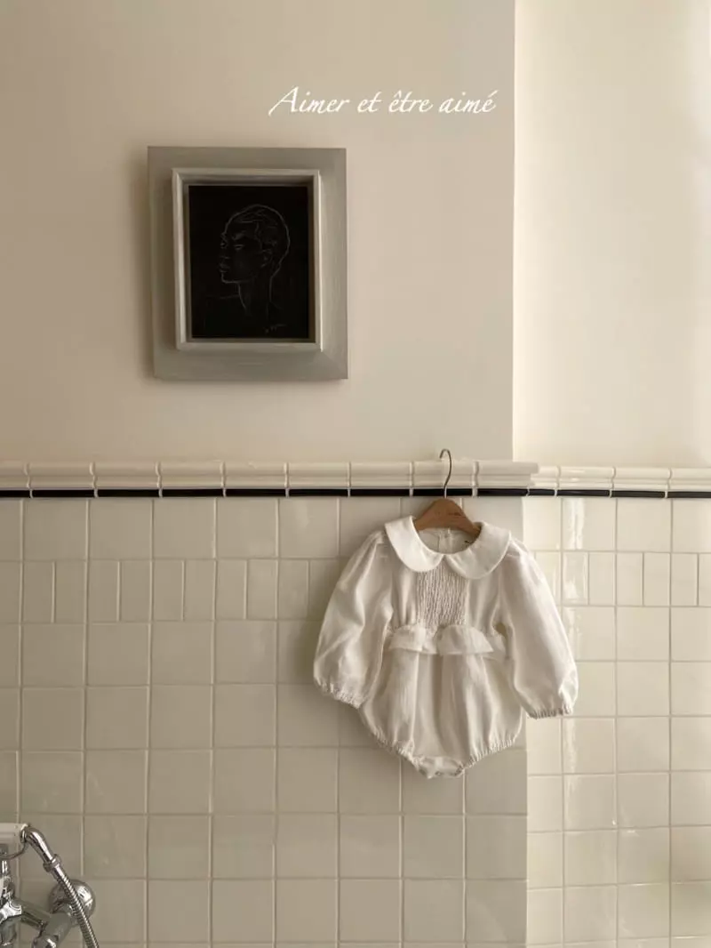Anne Shirley - Korean Baby Fashion - #babyootd - Pure Smocked Collar Bodysuit - 8