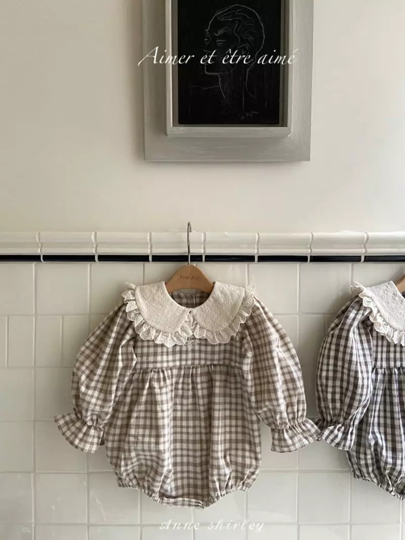 Anne Shirley - Korean Baby Fashion - #babywear - Moment Collar Bodysuit - 2