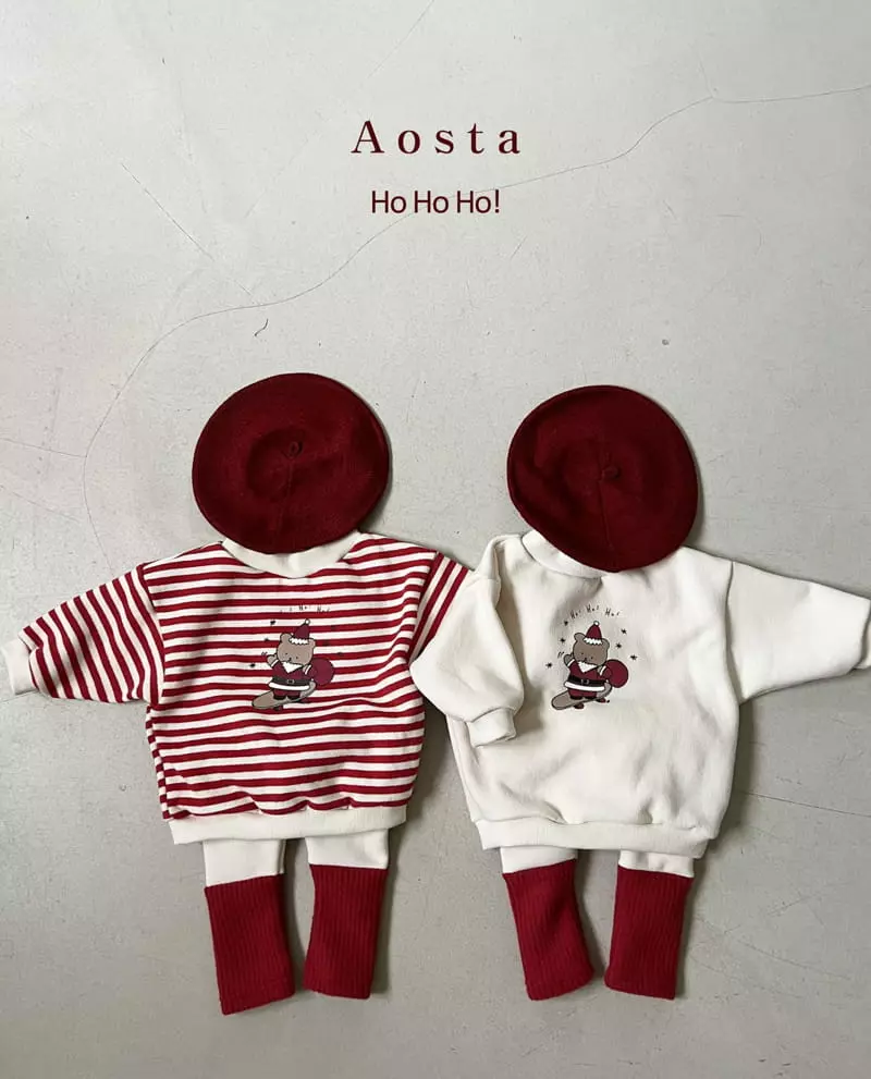 Aosta - Korean Children Fashion - #Kfashion4kids - Santa Bear Tee - 3