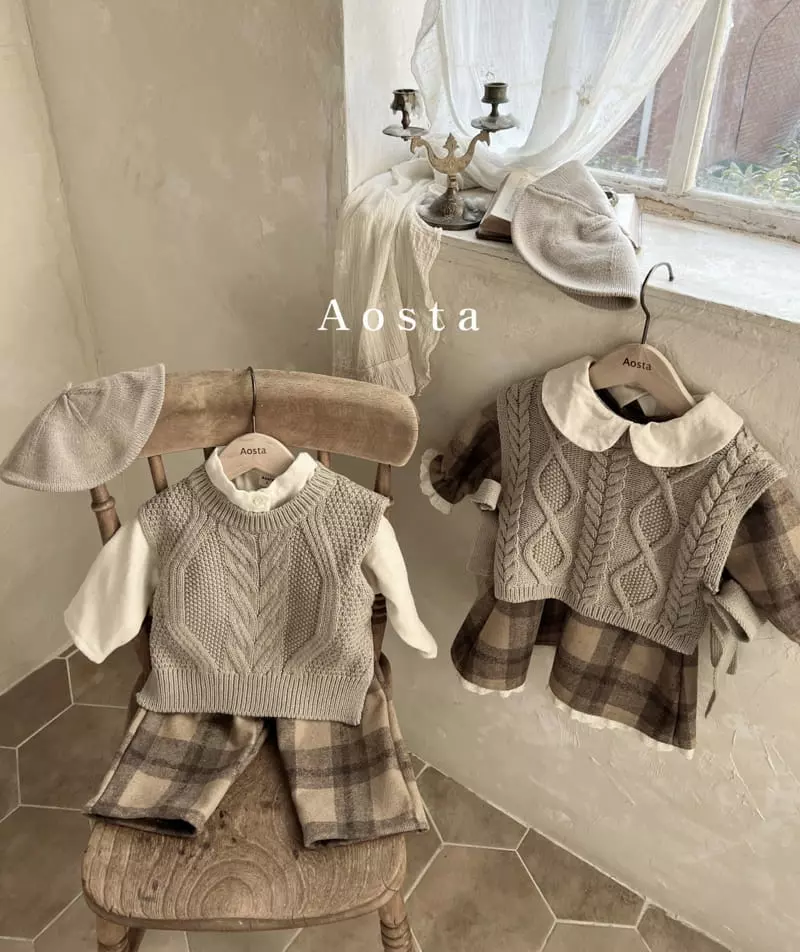 Aosta - Korean Children Fashion - #childofig - Twid Knit Vest - 6