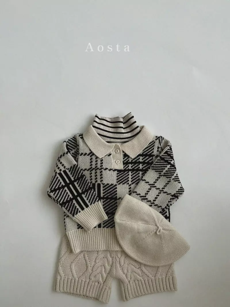 Aosta - Korean Children Fashion - #childofig - Dandy Collar Knit Tee - 3