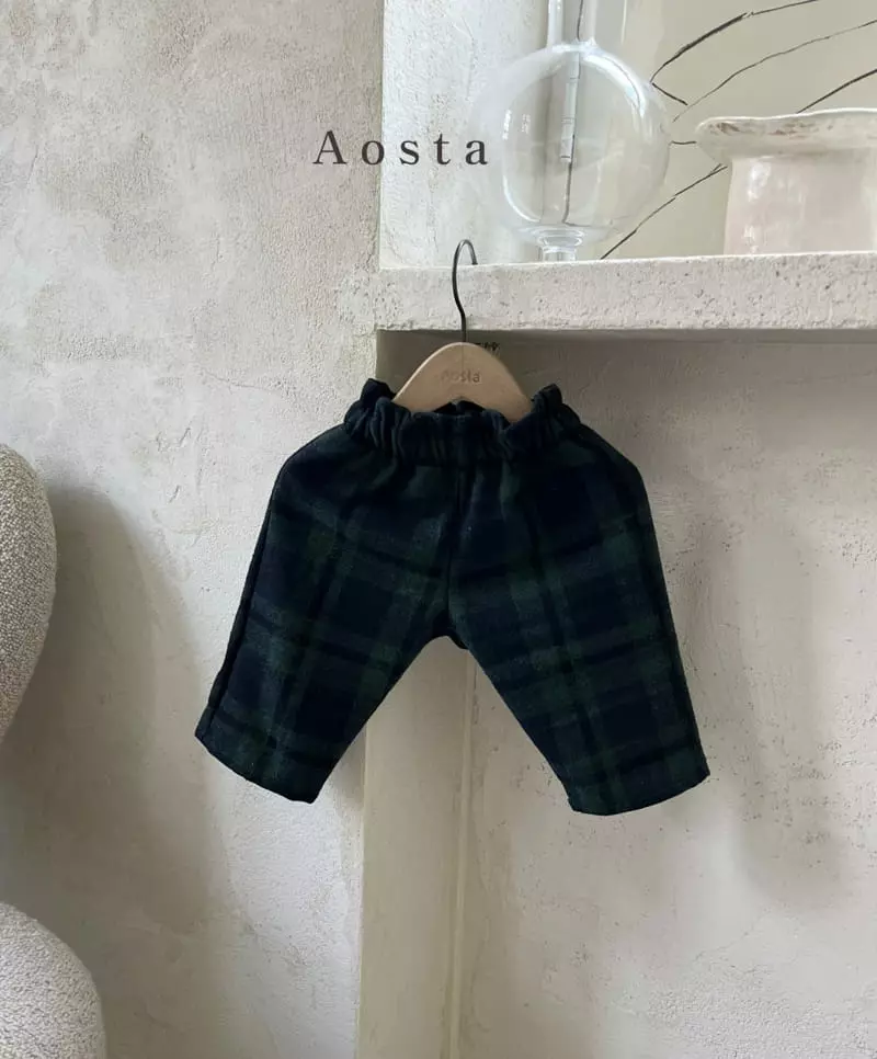 Aosta - Korean Children Fashion - #childofig - Check Pants - 2