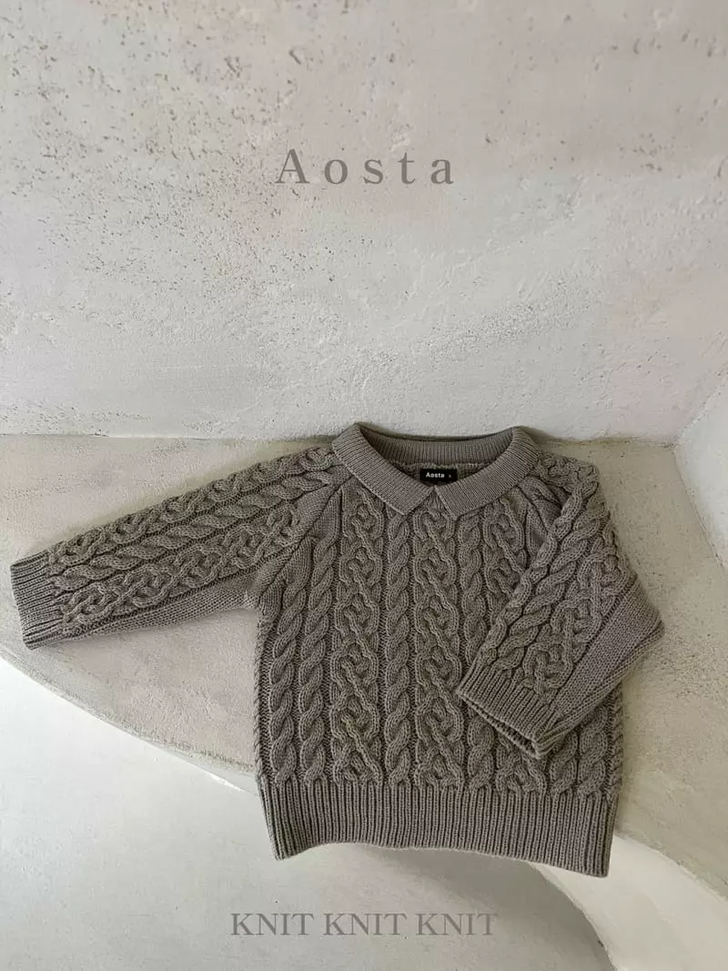 Aosta - Korean Children Fashion - #childrensboutique - Twid Knit Collar Tee - 6