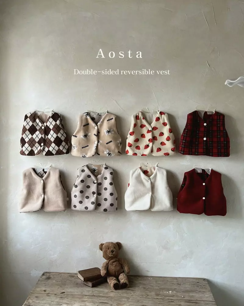 Aosta - Korean Children Fashion - #designkidswear - Cloud Reversible Vest