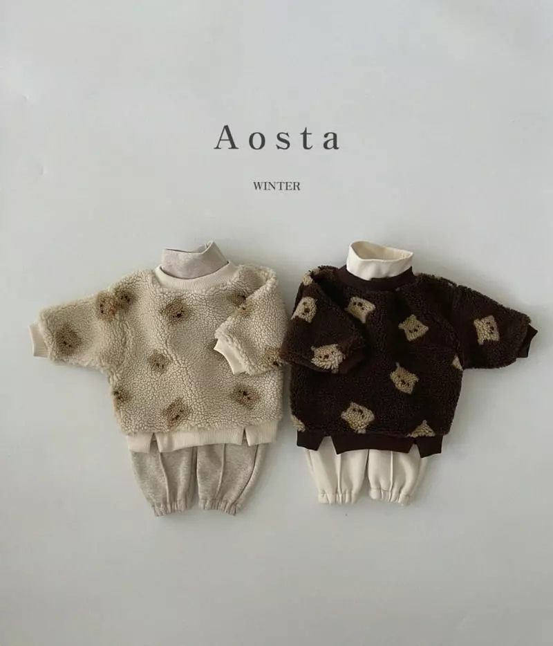 Aosta - Korean Children Fashion - #designkidswear - Teddy Bear Sweatshirt - 3