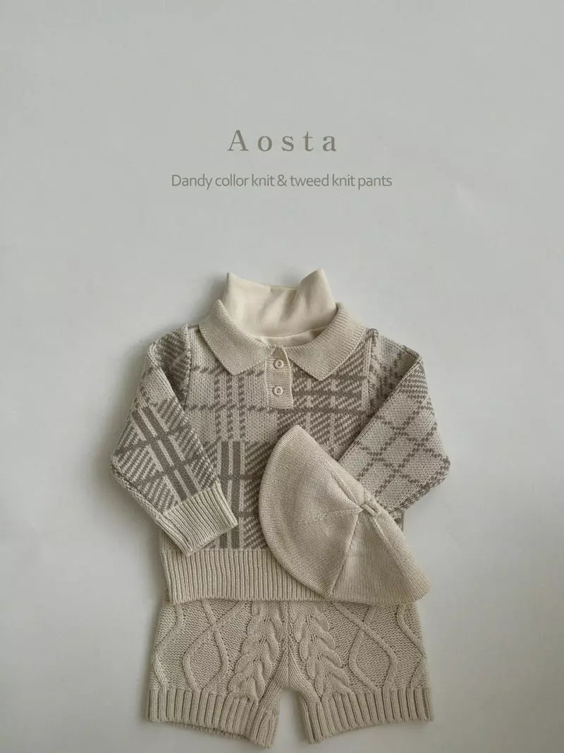Aosta - Korean Children Fashion - #designkidswear - Twid Knit Pants - 5