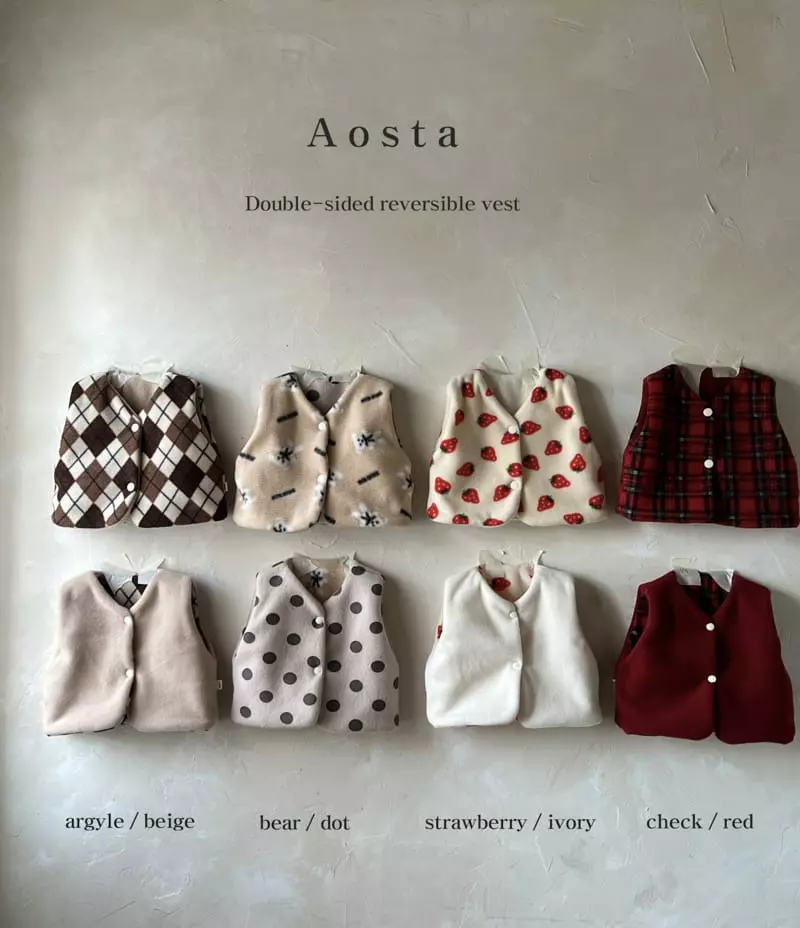 Aosta - Korean Children Fashion - #discoveringself - Cloud Reversible Vest - 2