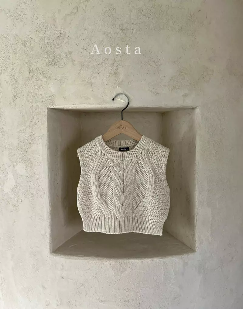 Aosta - Korean Children Fashion - #discoveringself - Twid Knit Vest - 10