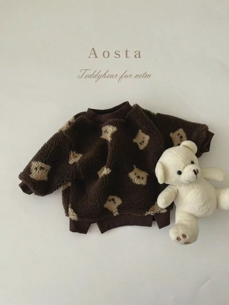Aosta - Korean Children Fashion - #designkidswear - Teddy Bear Sweatshirt - 4