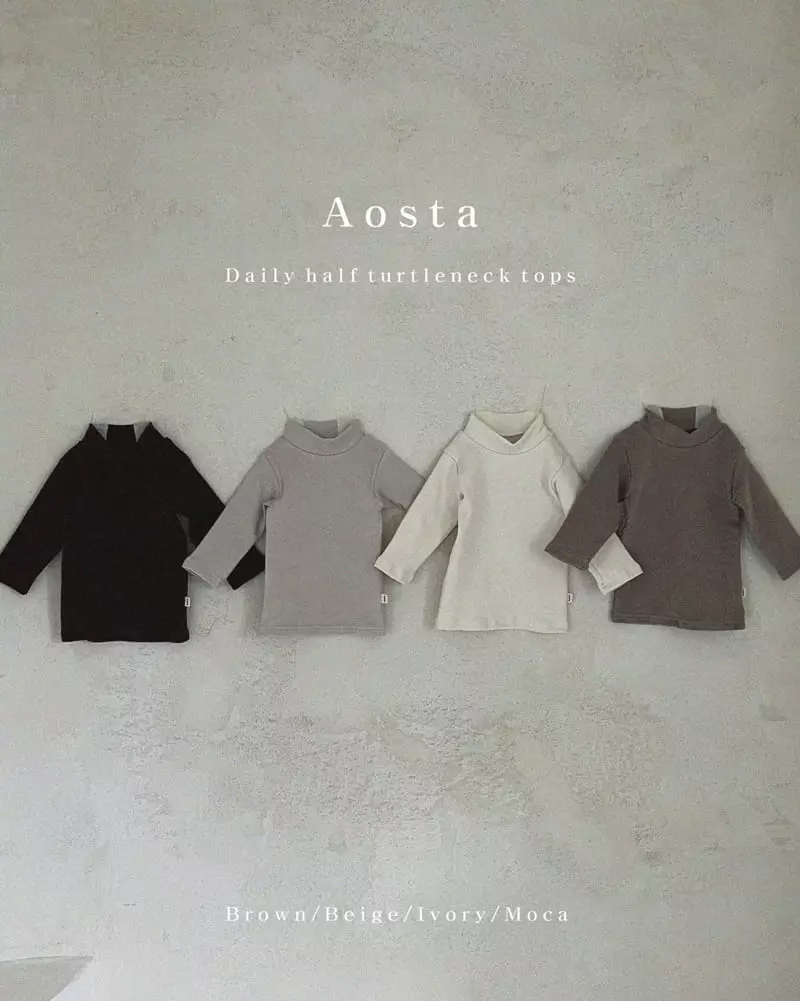 Aosta - Korean Children Fashion - #discoveringself - Daily Turtleneck Tee