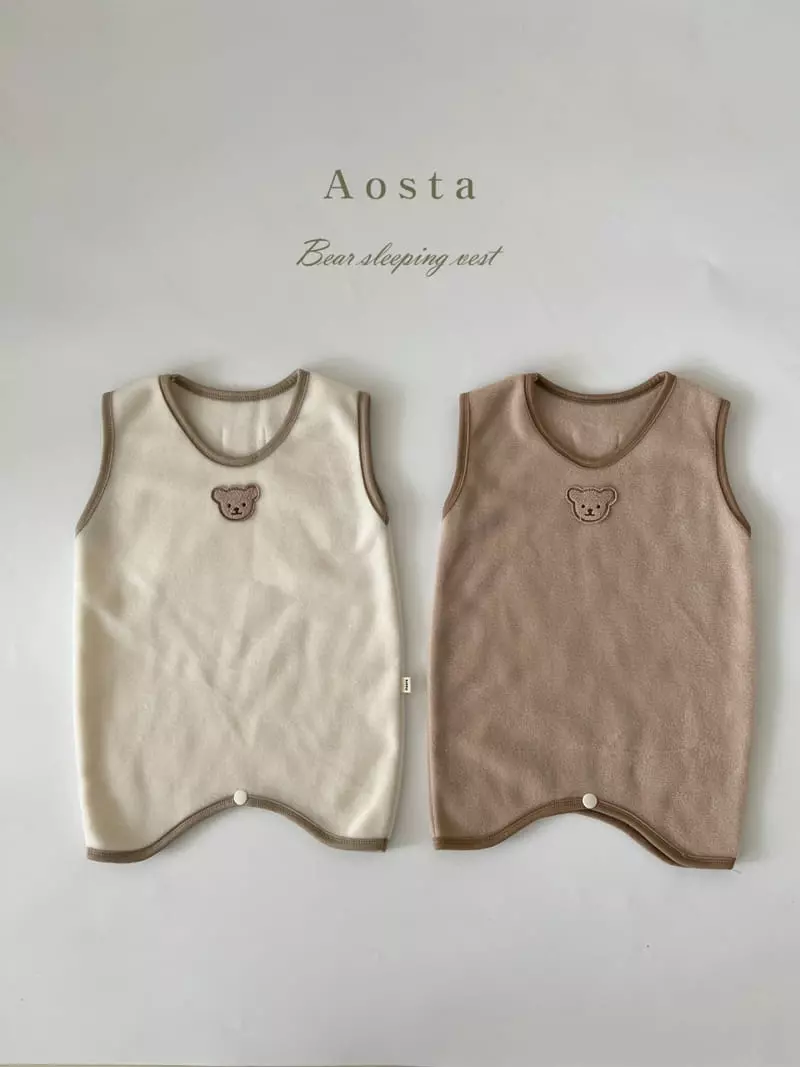 Aosta - Korean Children Fashion - #discoveringself - Bear Night Sleep Vest - 2