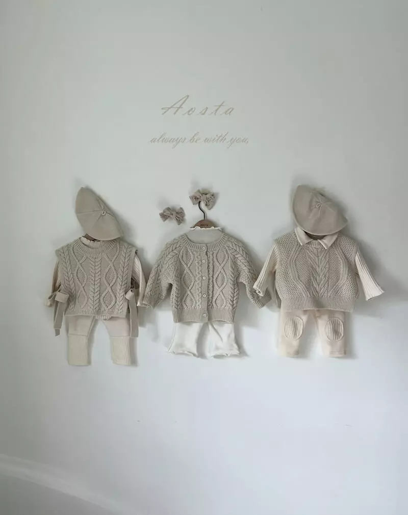 Aosta - Korean Children Fashion - #fashionkids - Twid Knit Vest - 11