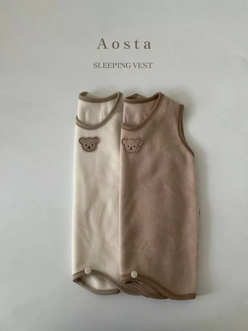 Aosta - Korean Children Fashion - #fashionkids - Bear Night Sleep Vest - 3