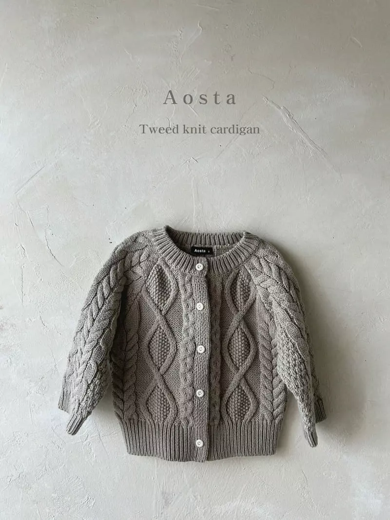 Aosta - Korean Children Fashion - #kidsshorts - Twid Knit Cardigan - 2