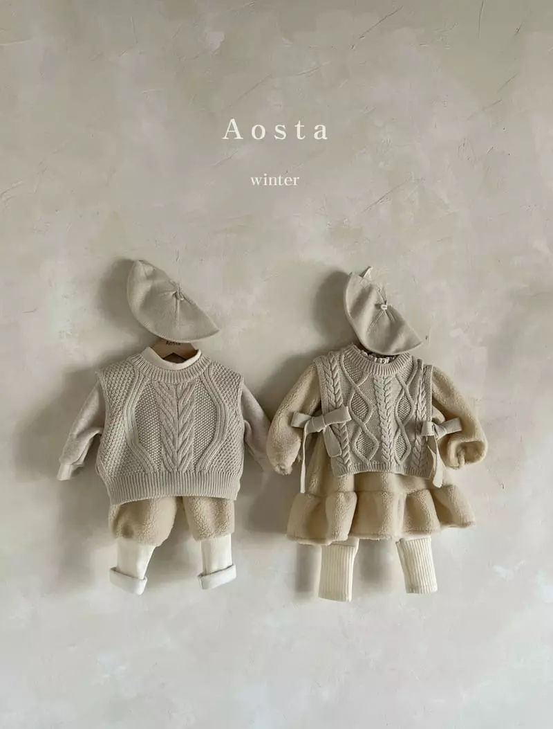 Aosta - Korean Children Fashion - #kidsshorts - Twid Knit Vest - 12