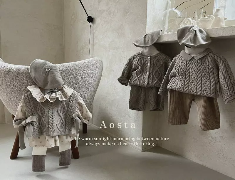 Aosta - Korean Children Fashion - #kidsshorts - Twid Knit Collar Tee - 10