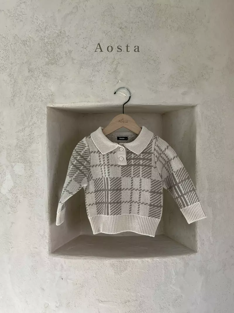 Aosta - Korean Children Fashion - #kidsstore - Dandy Collar Knit Tee - 10