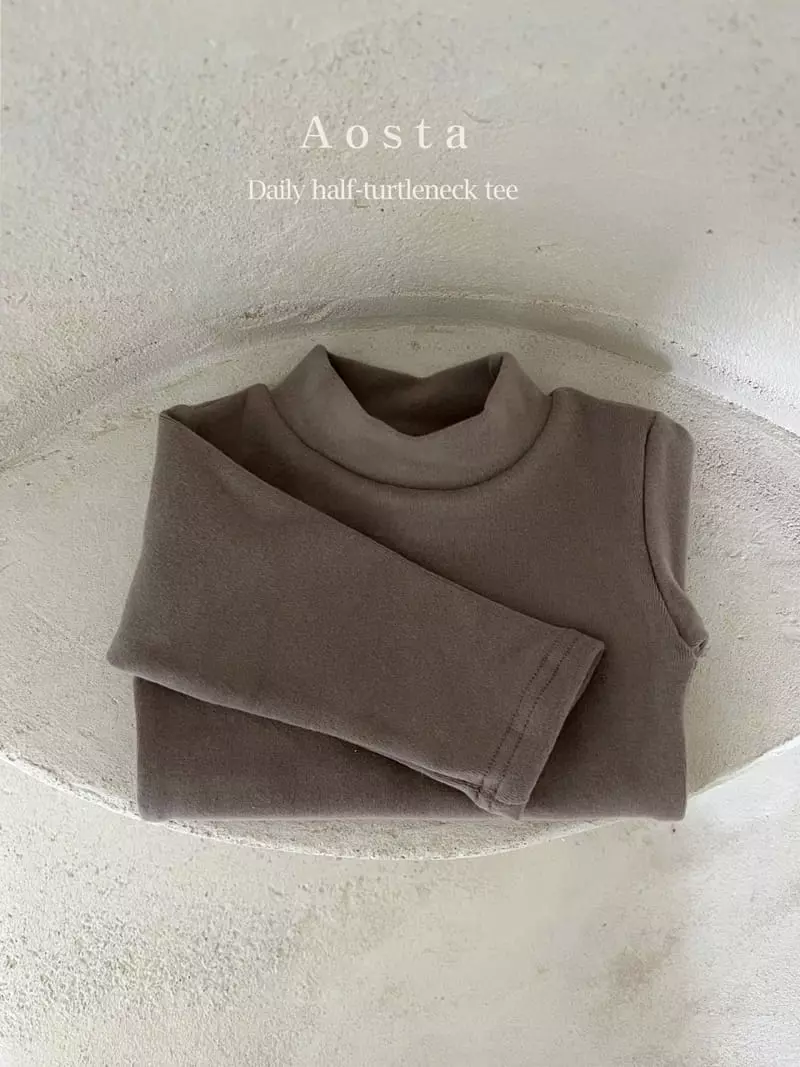 Aosta - Korean Children Fashion - #kidsshorts - Daily Turtleneck Tee - 4