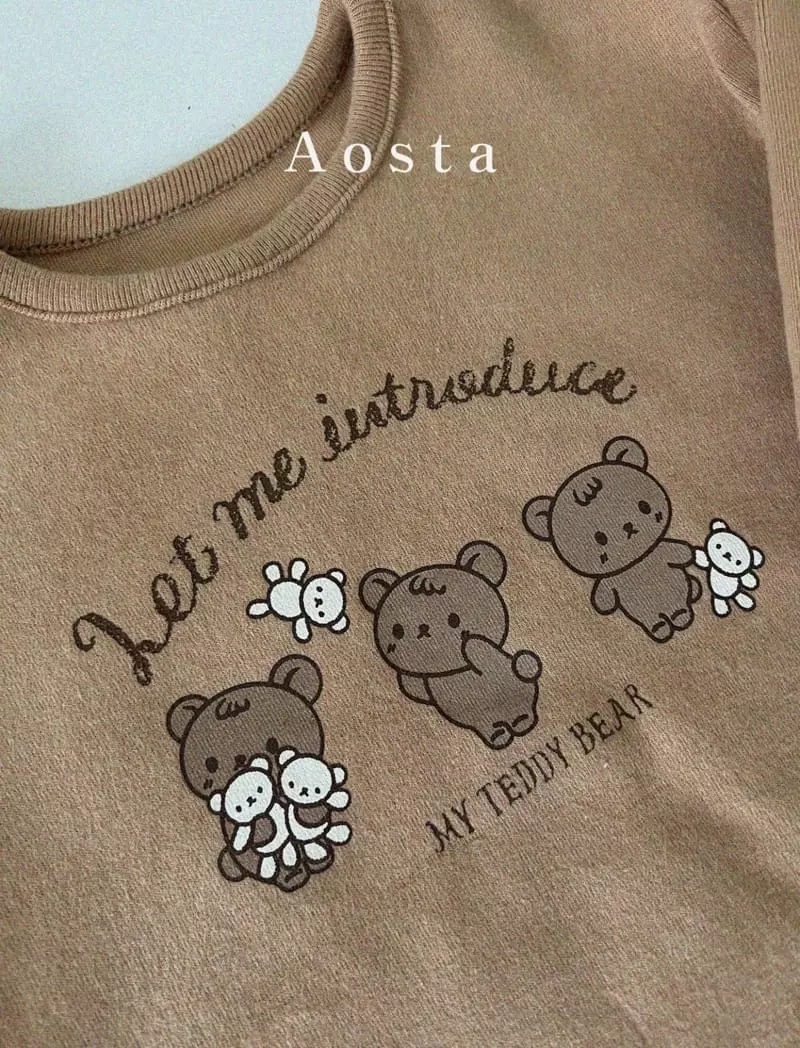 Aosta - Korean Children Fashion - #kidsstore - Bear Three Tee - 5