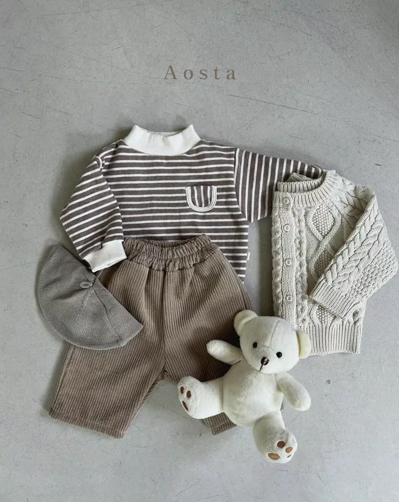 Aosta - Korean Children Fashion - #kidsstore - Rib PAnts - 10