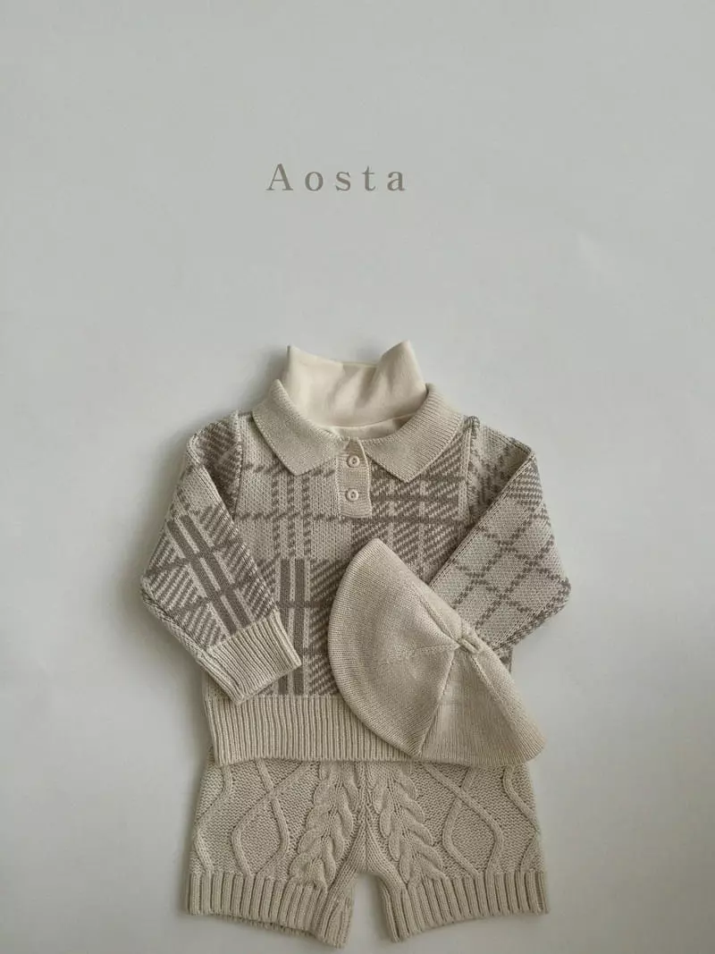 Aosta - Korean Children Fashion - #kidzfashiontrend - Dandy Collar Knit Tee - 11