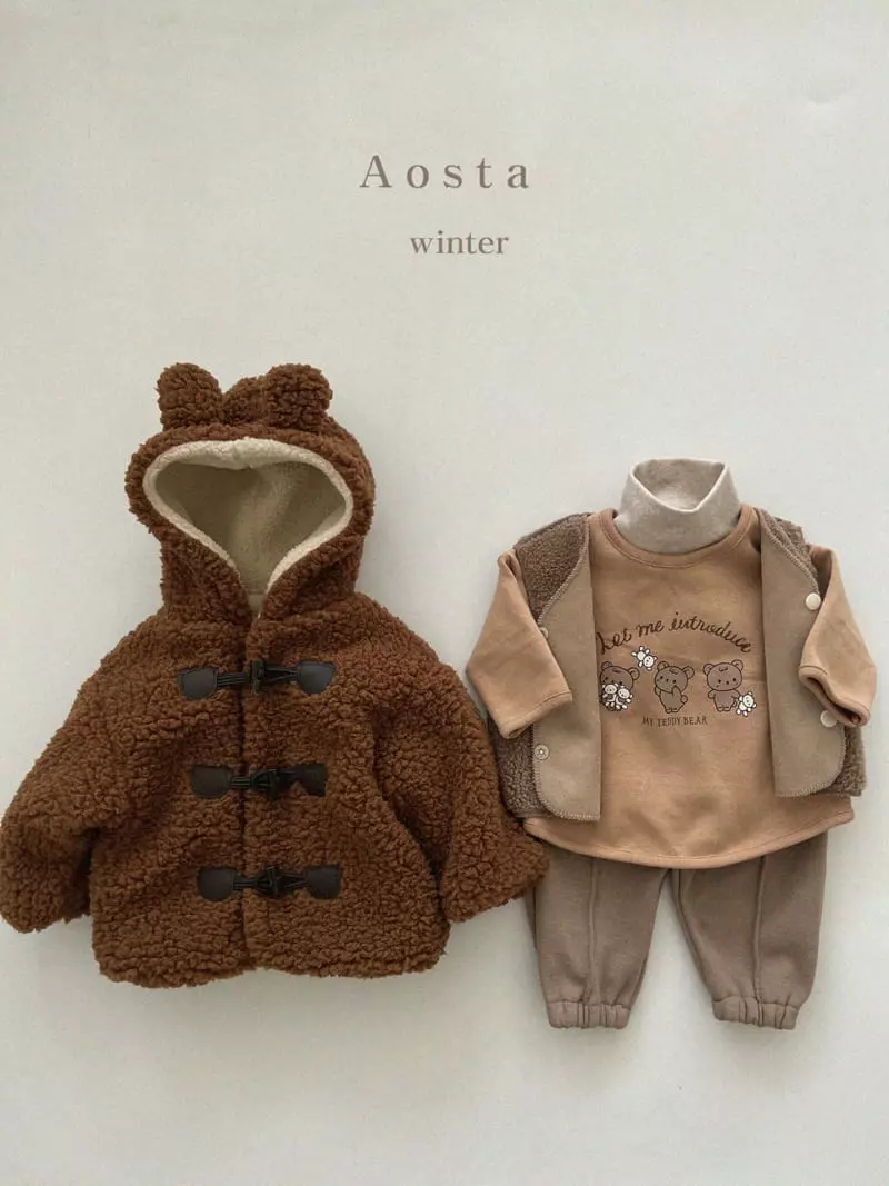 Aosta - Korean Children Fashion - #kidzfashiontrend - Bear Three Tee - 6
