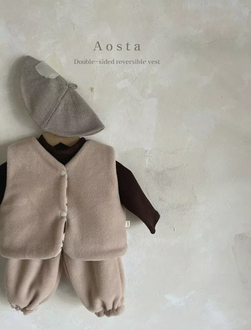 Aosta - Korean Children Fashion - #littlefashionista - Cloud Reversible Vest - 8
