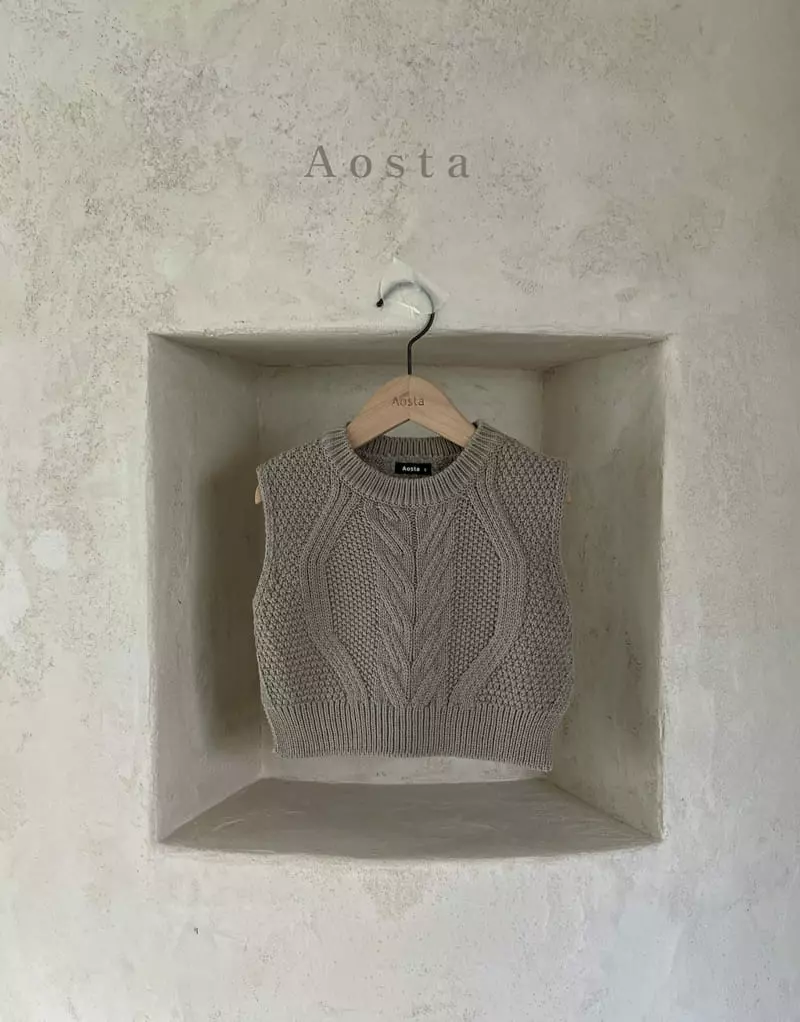 Aosta - Korean Children Fashion - #littlefashionista - Twid Knit Vest - 2