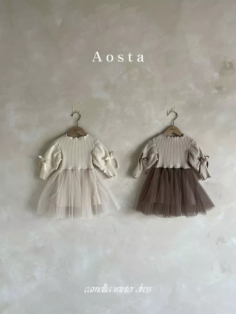 Aosta - Korean Children Fashion - #littlefashionista - Camellia One-piece