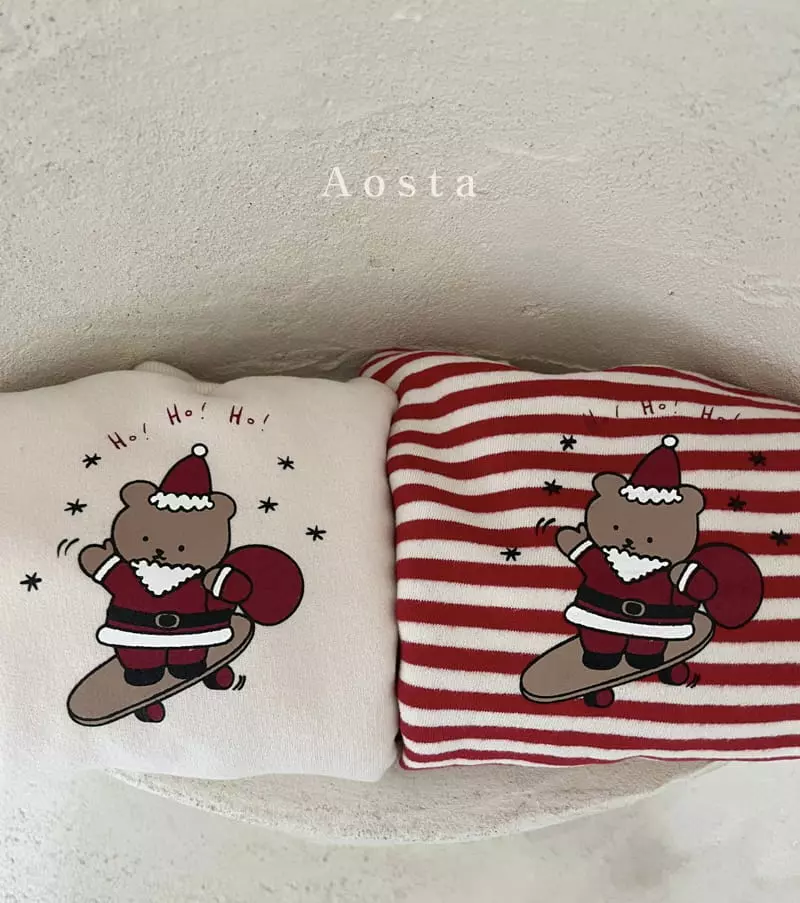 Aosta - Korean Children Fashion - #Kfashion4kids - Santa Bear Tee - 4