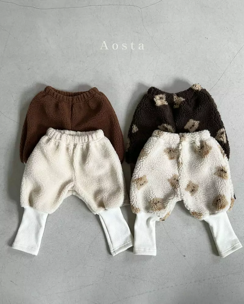 Aosta - Korean Children Fashion - #littlefashionista - Teddy Bear Pants