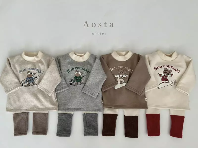 Aosta - Korean Children Fashion - #littlefashionista - Winter Bear CLub Tee - 4