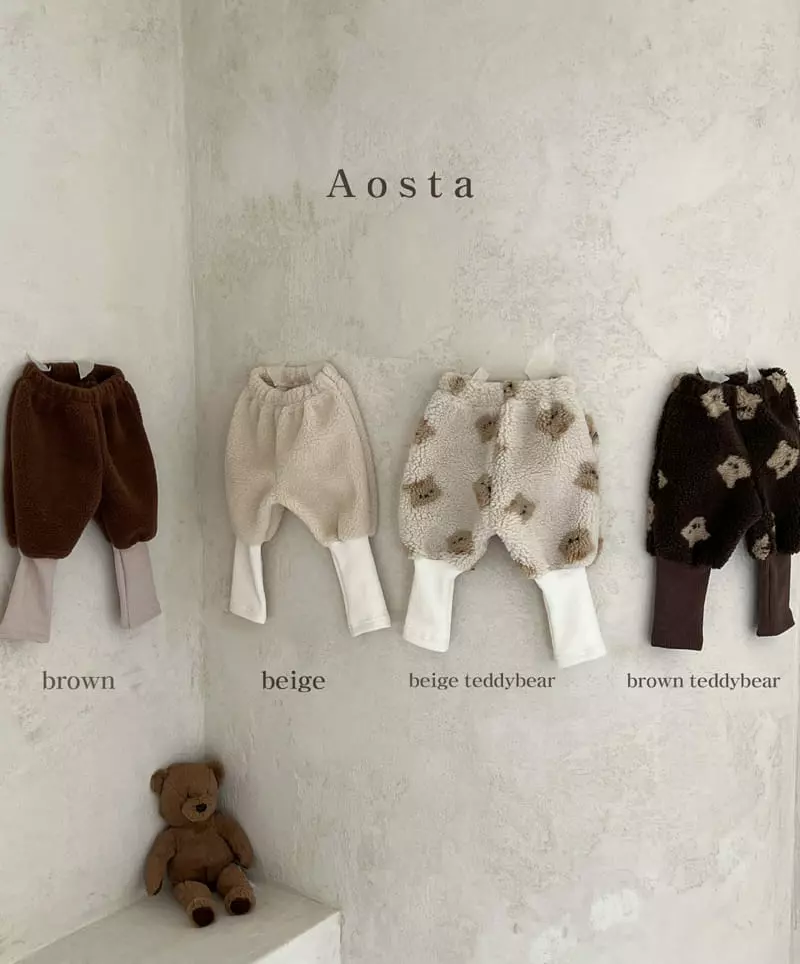 Aosta - Korean Children Fashion - #magicofchildhood - Teddy Bear Pants - 2