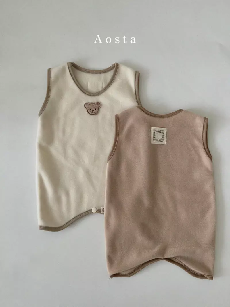 Aosta - Korean Children Fashion - #magicofchildhood - Bear Night Sleep Vest - 9