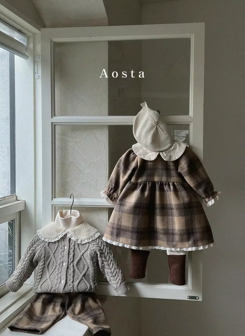 Aosta - Korean Children Fashion - #magicofchildhood - Check One-piece - 4