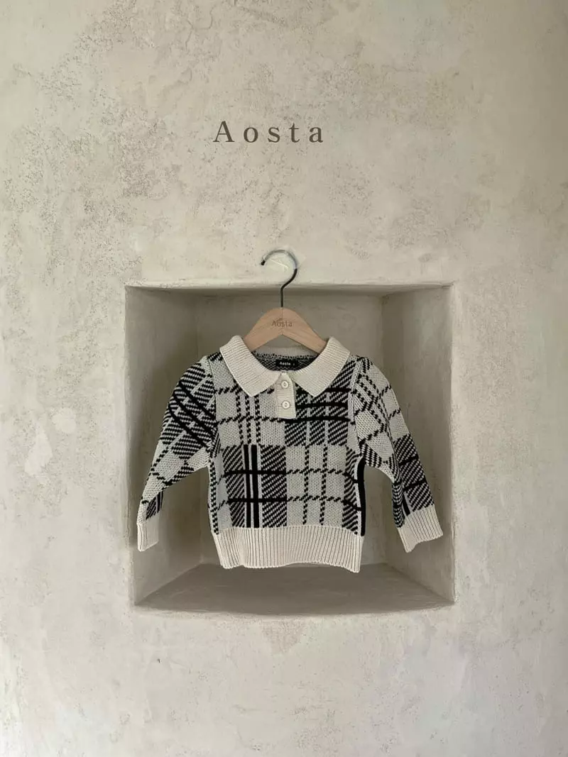 Aosta - Korean Children Fashion - #prettylittlegirls - Dandy Collar Knit Tee - 2