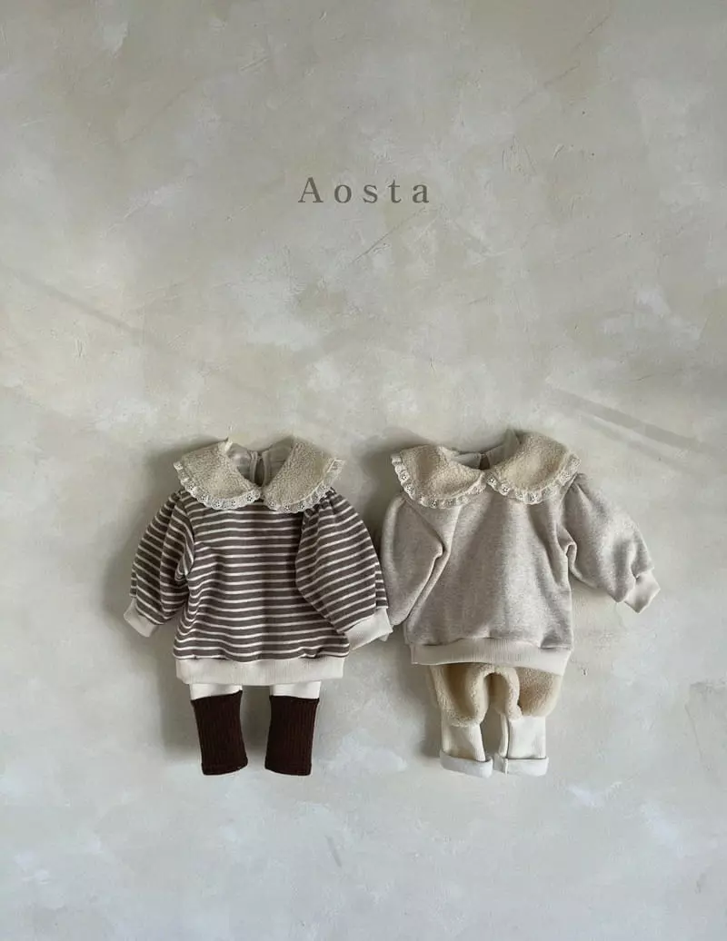 Aosta - Korean Children Fashion - #prettylittlegirls - Bam Frill Sweatshirt - 8