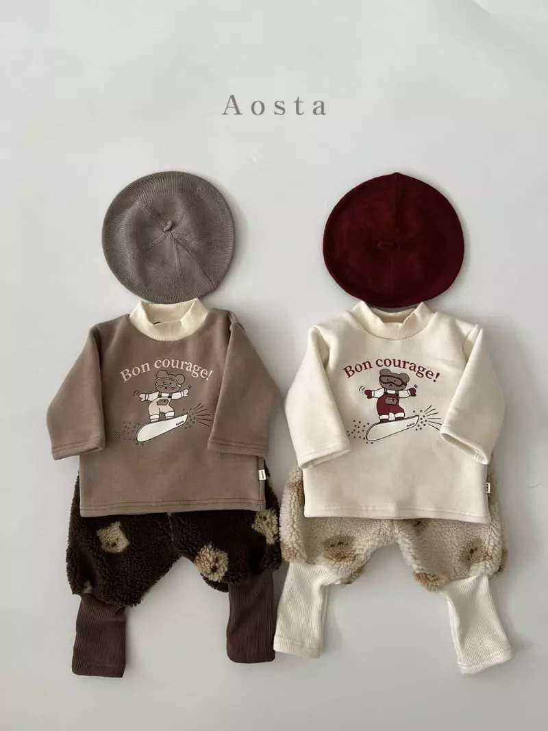 Aosta - Korean Children Fashion - #prettylittlegirls - Winter Bear CLub Tee - 6