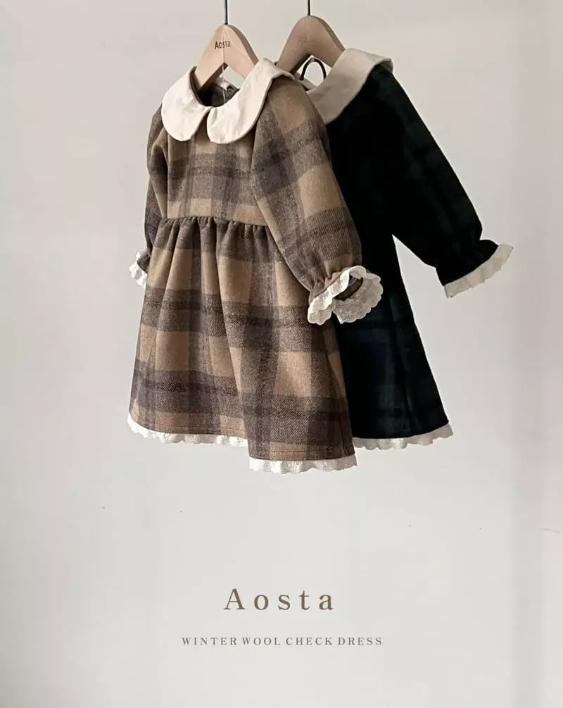 Aosta - Korean Children Fashion - #stylishchildhood - Check One-piece - 8